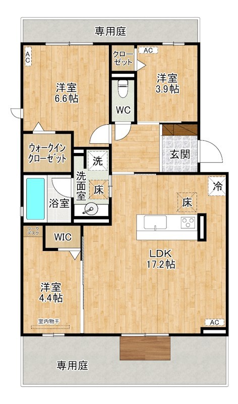 D-ROOM　HILLS泉台（D-ROOMヒルズ泉台） 102号室 間取り