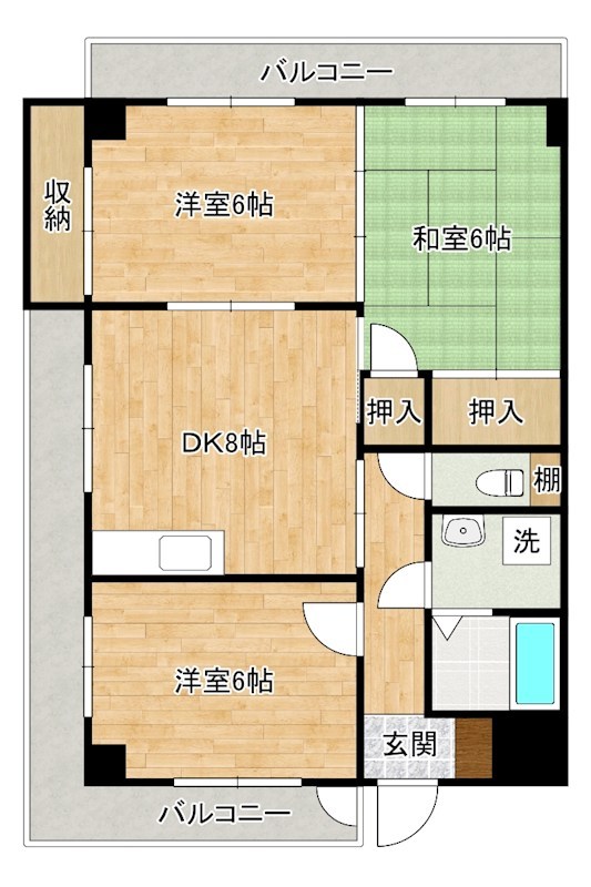 エスポワール 401号室 間取り