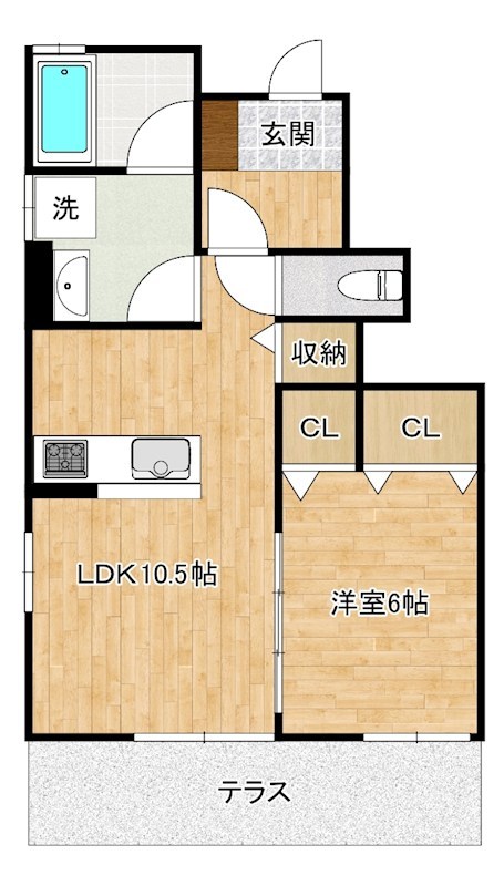 ハイヒルズ下曽根   101号室 間取り