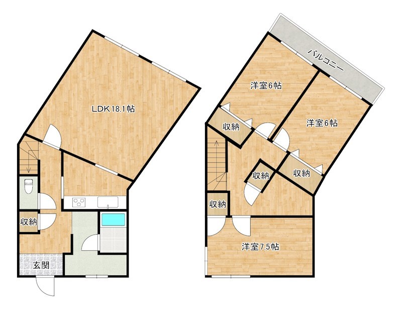 須賀町アパートメント 106号室 間取り
