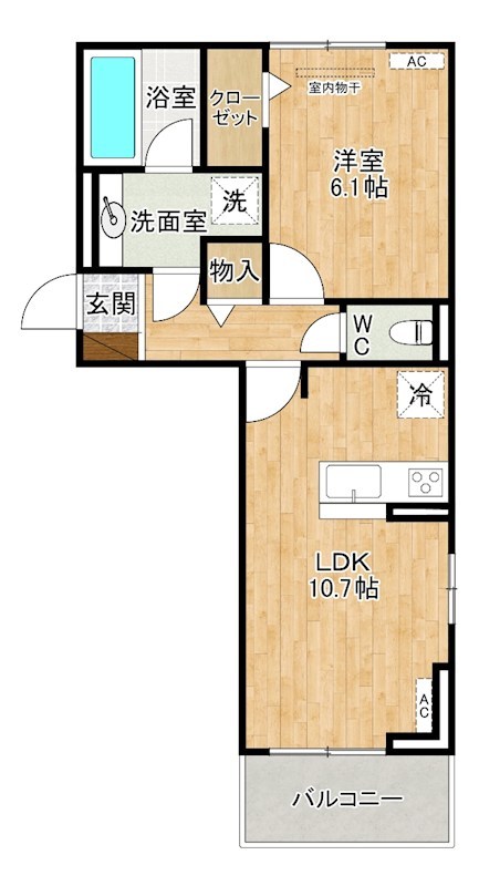 Nest Piece原町（ネストピース原町） 301号室 間取り