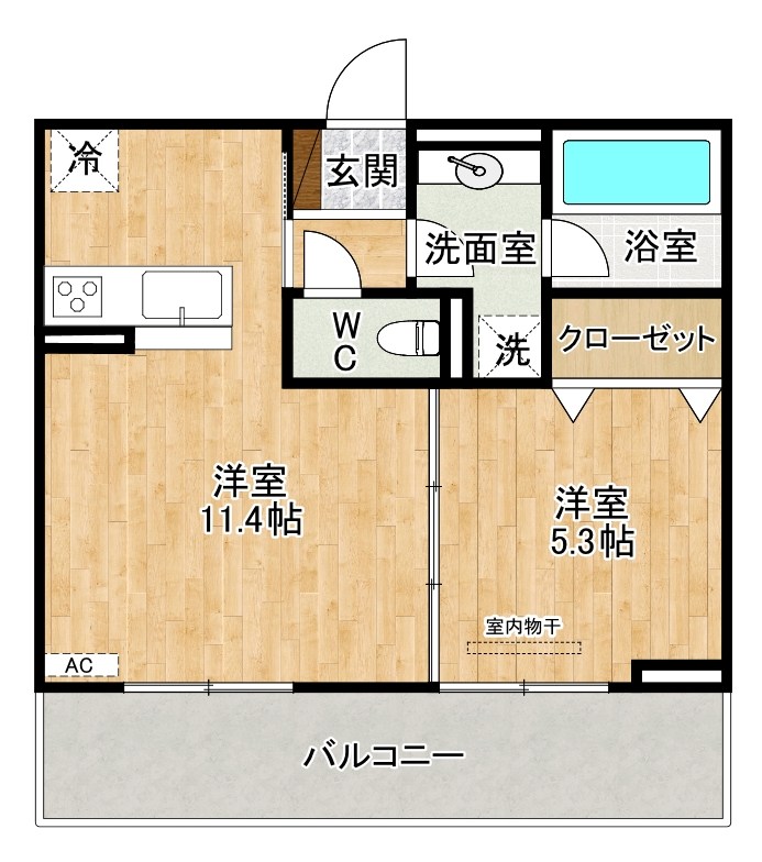 Nest Piece原町（ネストピース原町） 202号室 間取り