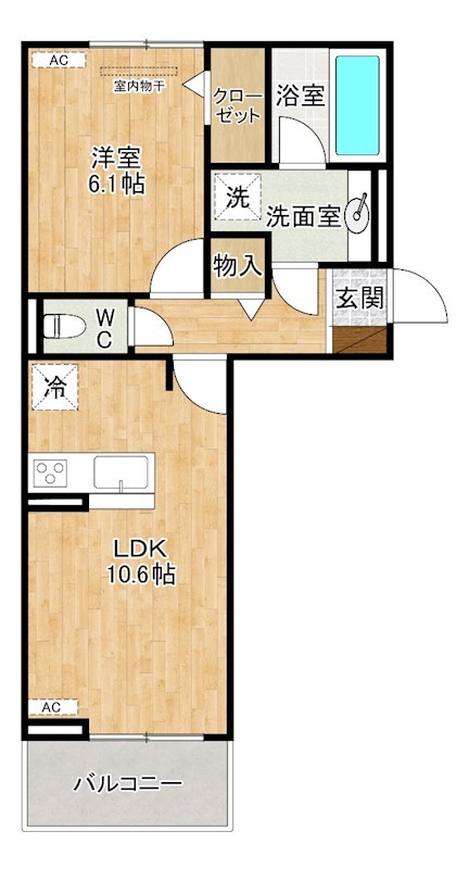 Nest Piece原町（ネストピース原町） 203号室 間取り