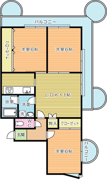 アーバンライフＳＯＭＡ 504号室 間取り