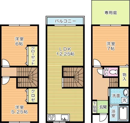 AZURE日明(アジュール日明)  E号室 間取り