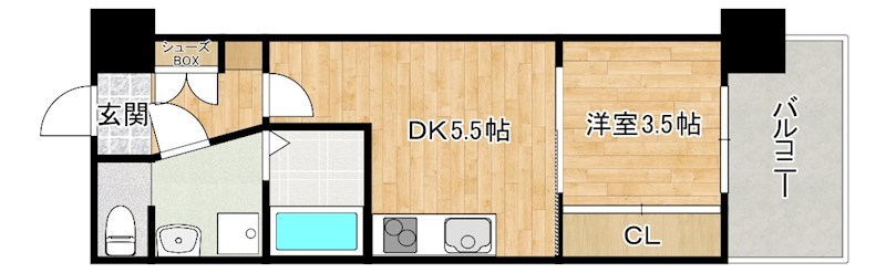 CPタワー 1511号室 間取り