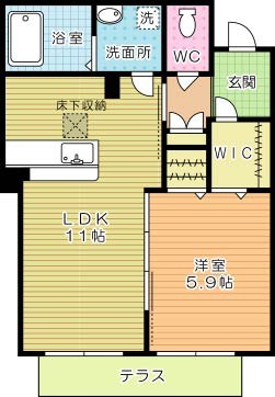 フレシール柳町 103号室 間取り