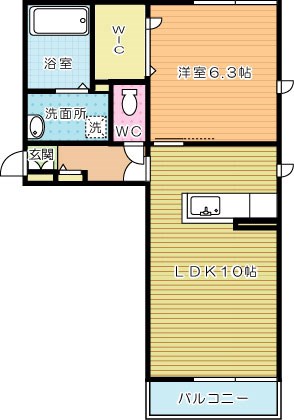 COZY COURT赤坂  101号室 間取り