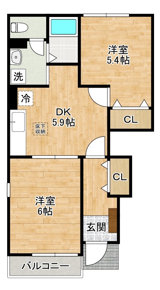 プレイス赤坂Ⅱ 101号室 間取り