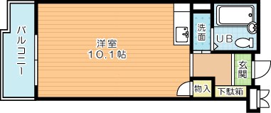 シティハイツ中津口 402号室 間取り