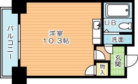 シティハイツ中津口 606号室 間取り