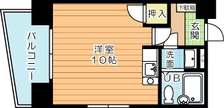 シティハイツ中津口 806号室 間取り
