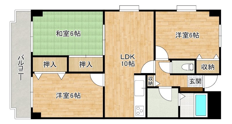 ラ・ファミーユ 401号室 間取り