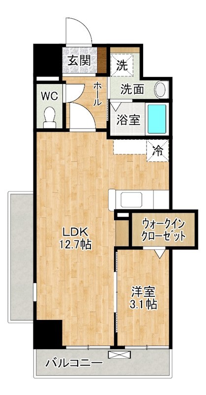 シェーナ下到津 202号室 間取り