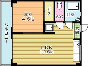 アベニュー片野  204号室 間取り