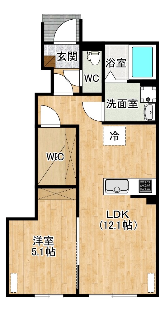 南区下石田2丁目新築アパート　A棟 107号室 間取り