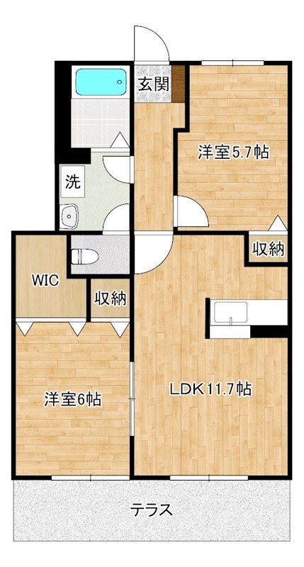 エスポワールハイムＤ  103号室 間取り