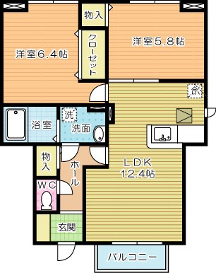 ユニメゾン葛原Ｂ  105号室 間取り