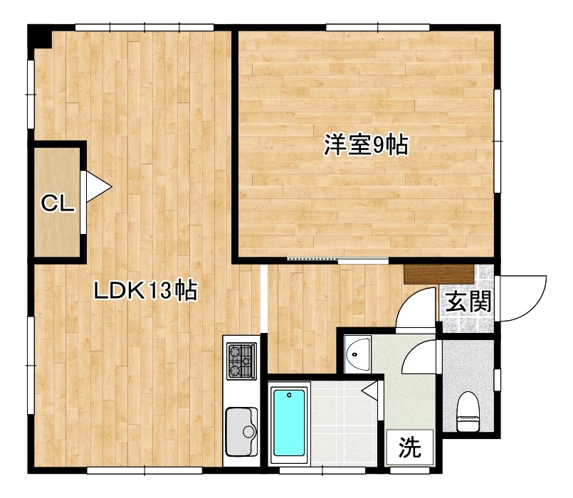 カネツグビル 201号室 間取り