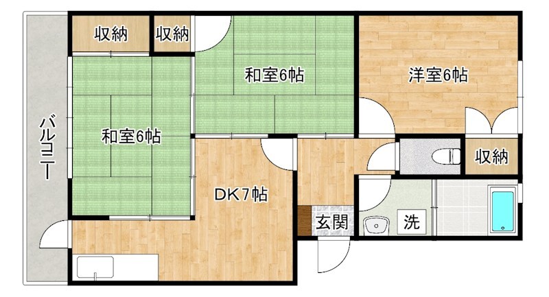 岩崎マンション  202号室 間取り