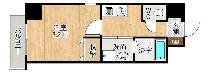 Bergamotto三萩野（ベルガモット三萩野） 101号室 間取り