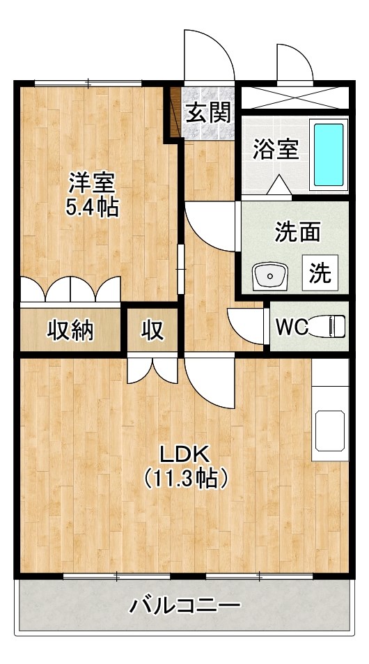 ディアベルジュ  102号室 間取り