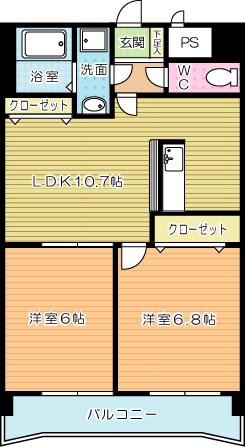 ウィークスＭ-ｏｎｅ 1002号室 間取り