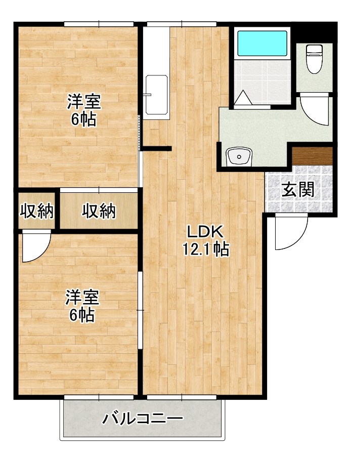 ヒルサイド都 203号室 間取り