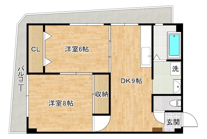 サンクチュアリ  401号室 間取り