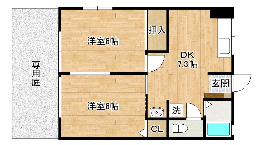 福恵レジス 102号室 間取り