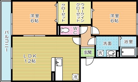 セジュール壱号館 203号室 間取り