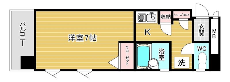 ダイナコート小倉下到津Ⅱ(分譲賃貸) 間取り図
