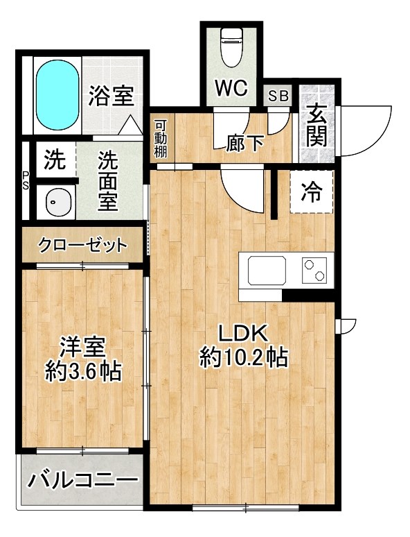 Lila城野（リラ城野） 101号室 間取り