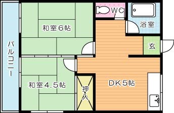 サウスタアパート 201号室 間取り