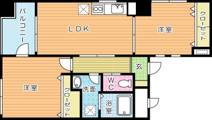 アーリントン 410号室 間取り