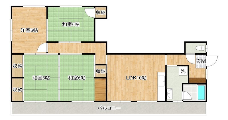 湯川一丁目貸家 1号室 間取り