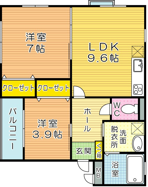 メゾン高田Ⅱ 301号室 間取り
