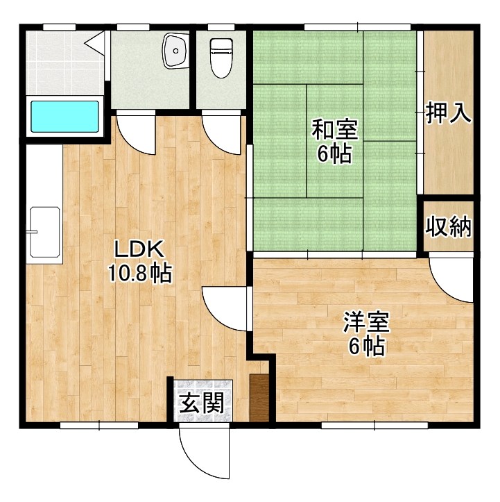 宮崎コーポ 102号室 間取り