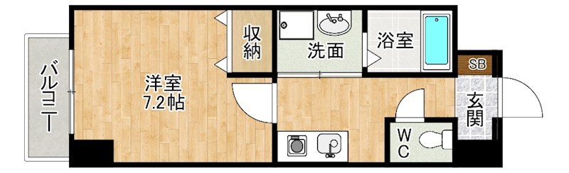 Bergamotto三萩野（ベルガモット三萩野） 202号室 間取り