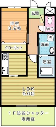 シーサイド高浜 102号室 間取り