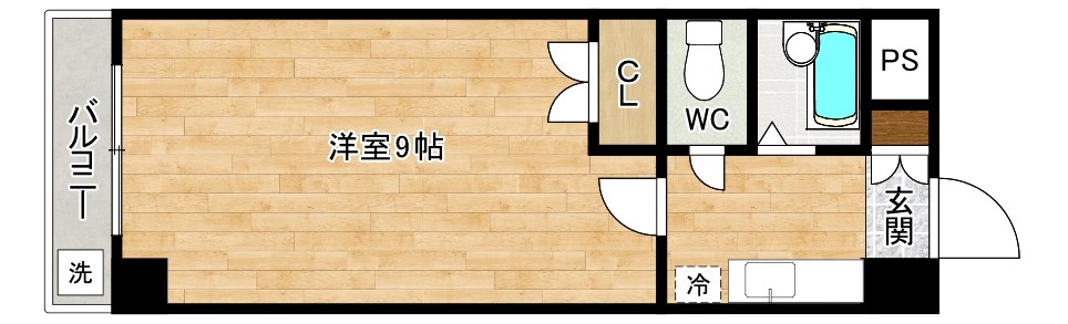 RISO初音 1404号室 間取り