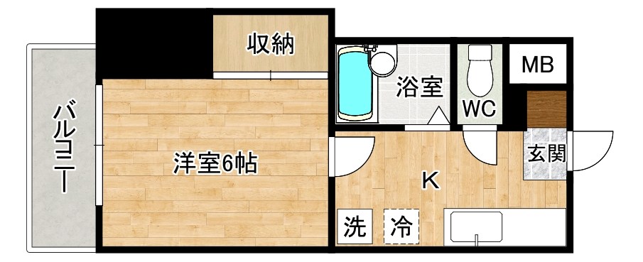 シャトレ下富野 203号室 間取り