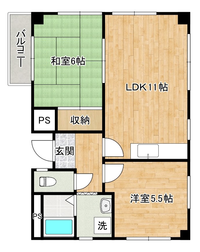 オブリックビル 501号室 間取り