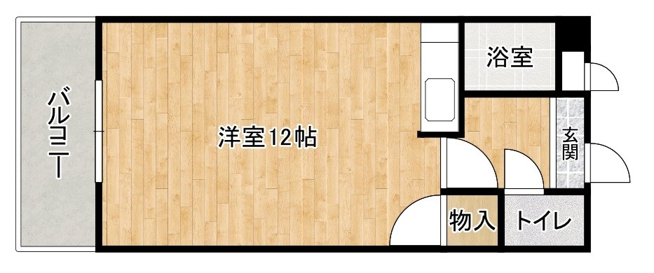 ピュアシティ小倉 203号室 間取り