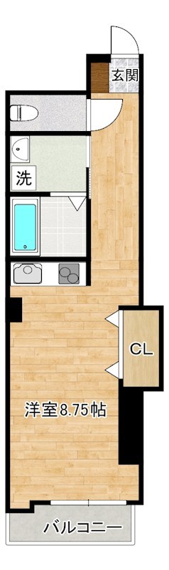 三萩野ビル   507号室 間取り