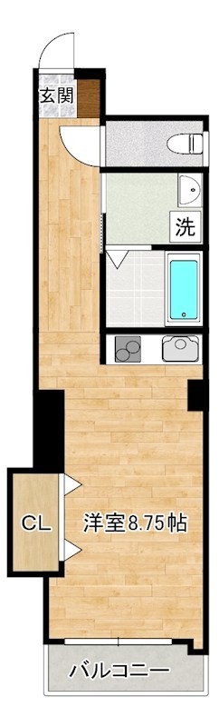 三萩野ビル   508号室 間取り