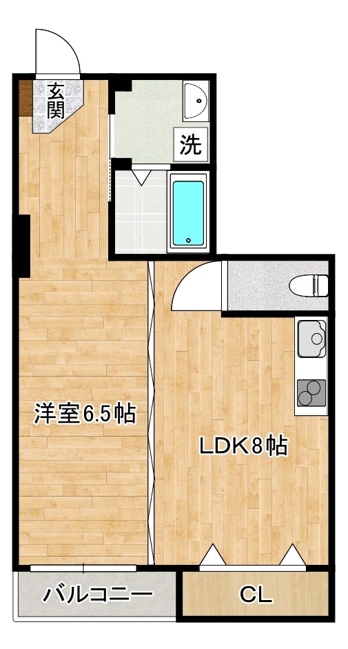 三萩野ビル   308号室 間取り