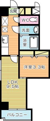 堺町センタービル 1305号室 間取り