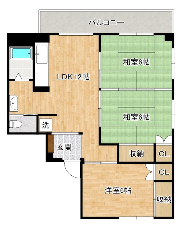 原ビル  401号室 間取り
