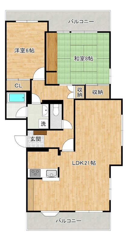 メゾンモンブラン富野台壱番館　C棟 518号室 間取り